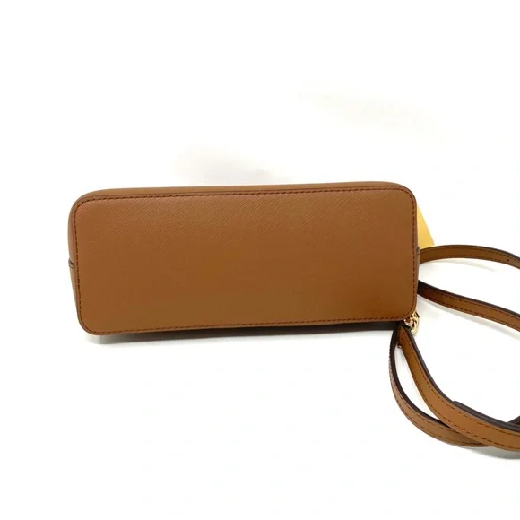 MICHAEL KORS Jet Set Travel Medium Dome Crossbody Brown Leather 35S9GTVC2L - Picture 6 of 7